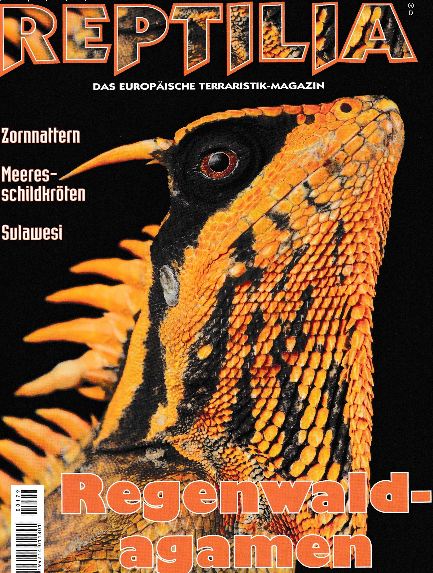 Reptilia Nr. 179 Juni/Juli 2026 (aktuelles Heft-Regenwaldagamen)