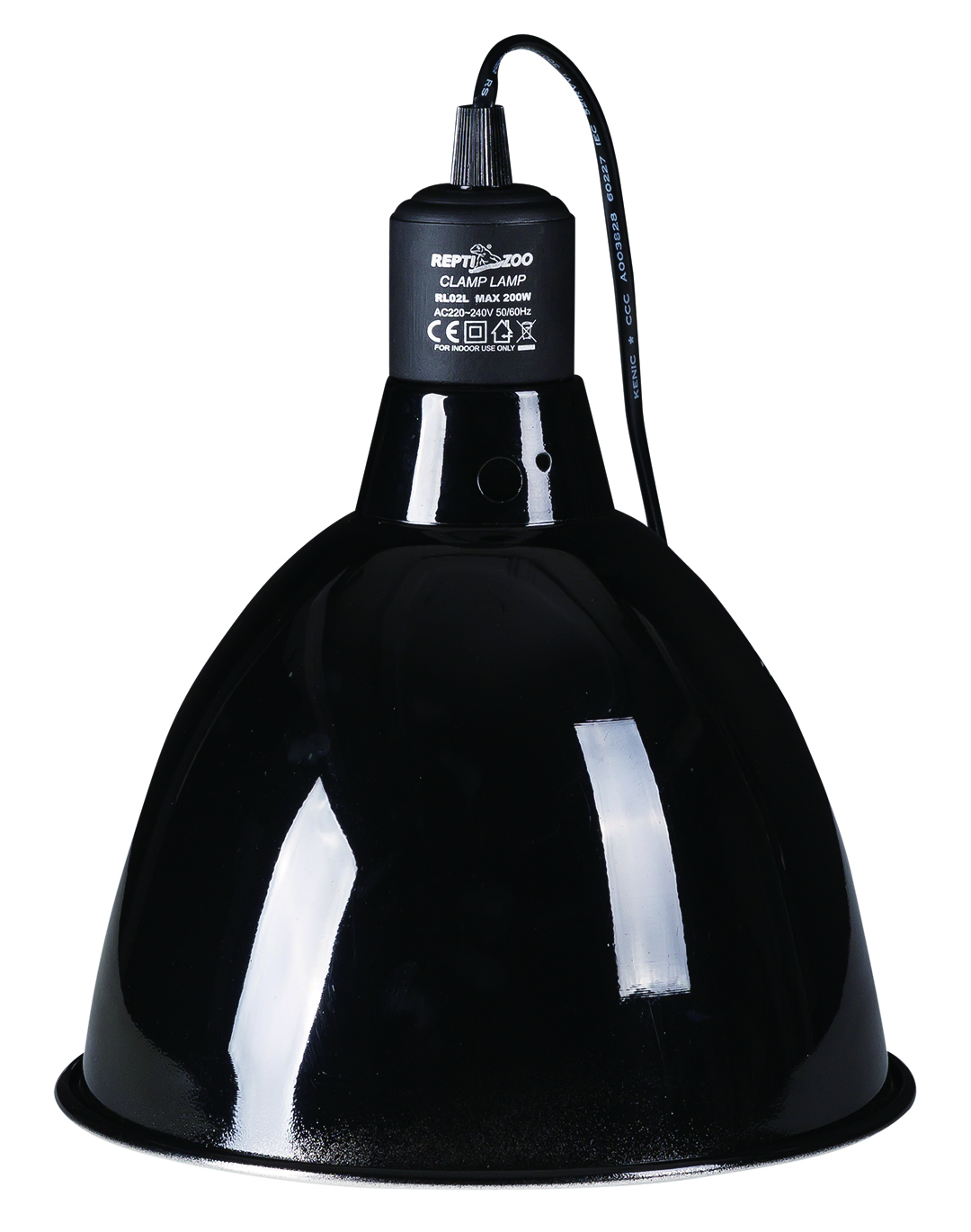 ReptiZoo  -reflektierende- Lampenfassung (RL02LB ) E27, 21,5 cm Durchmesser bis 200 Watt