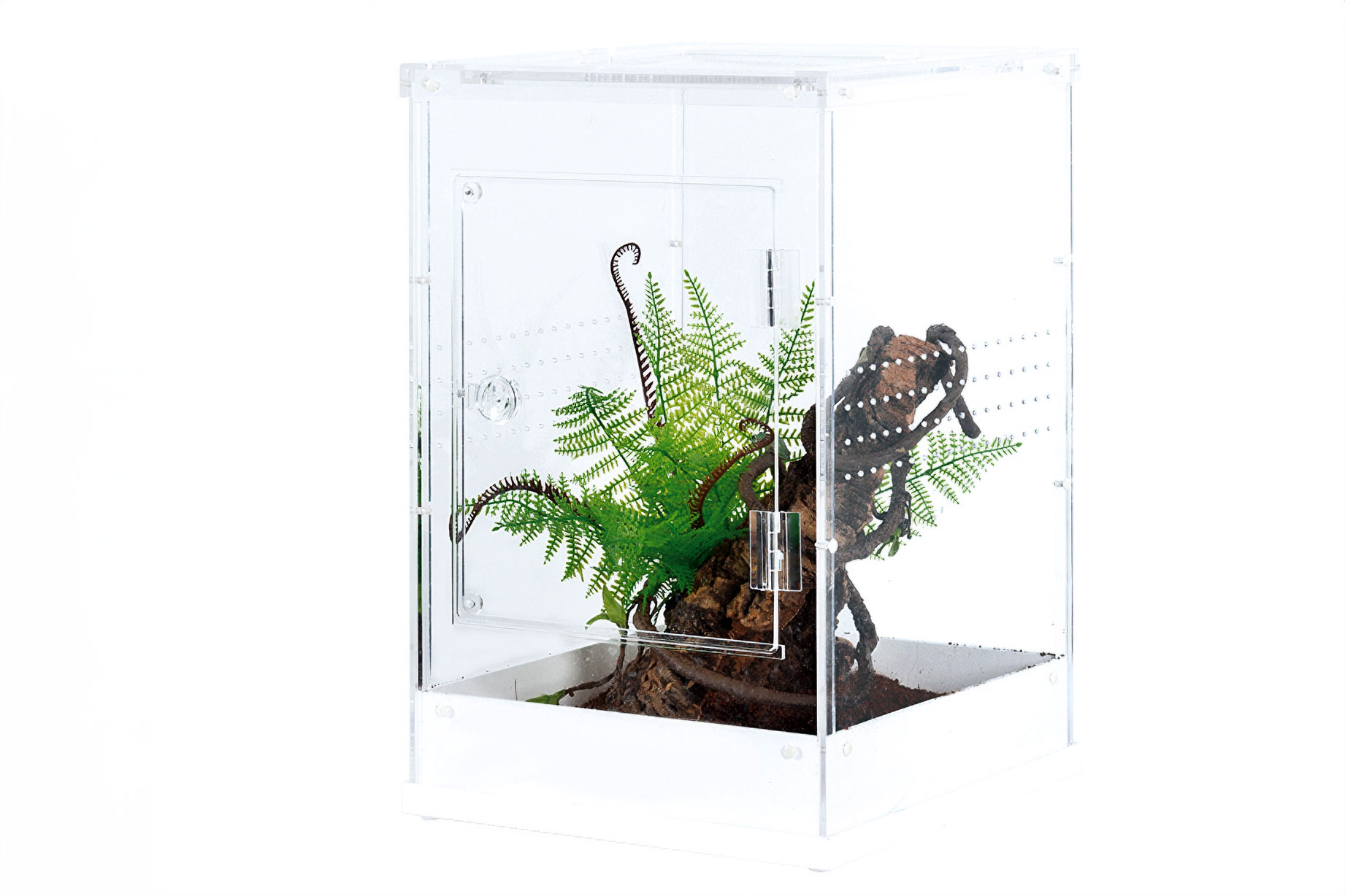 ReptiZoo Knock-Down Acryl HOCHterrarium (Brutterrarium) 30,5x30,5x45cm - weiß (PACR09)