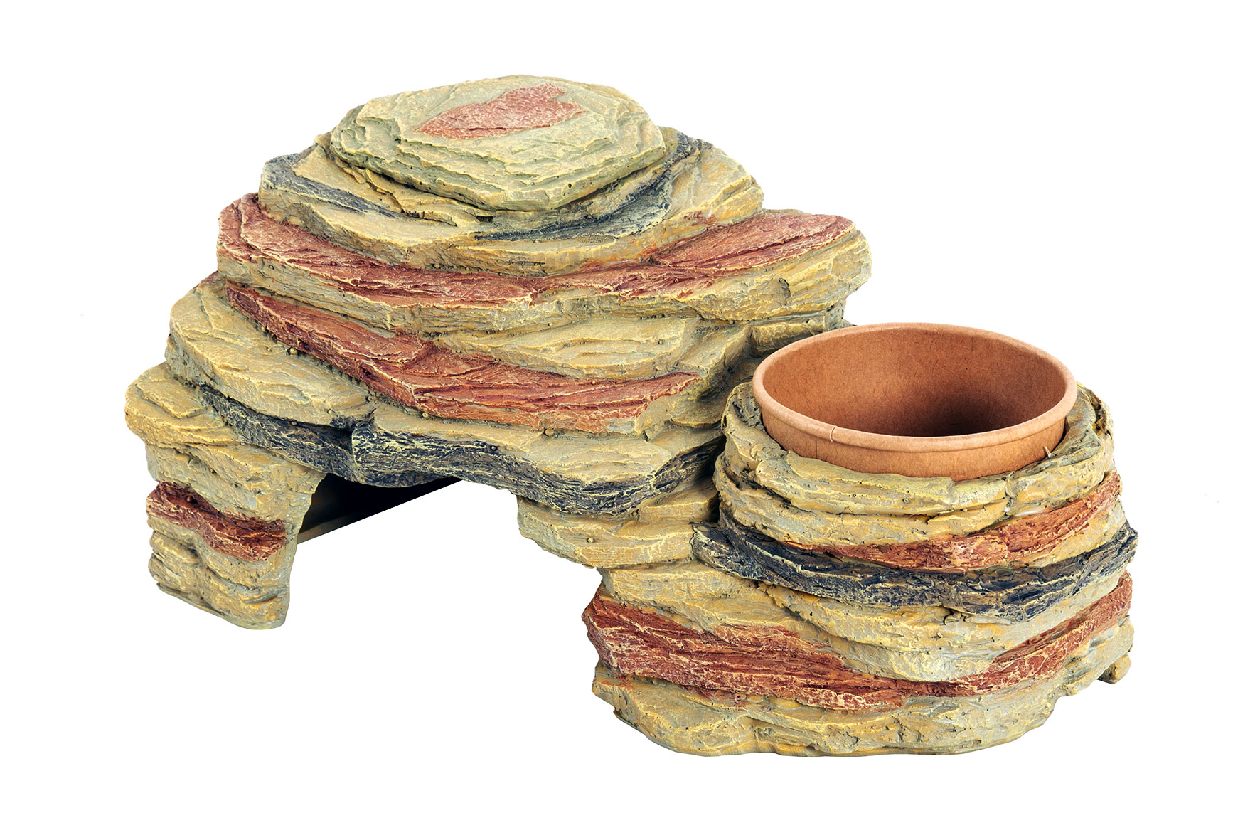 ReptiZoo Hideout Versteckhöhle 3in1 mit Schale (TB14)