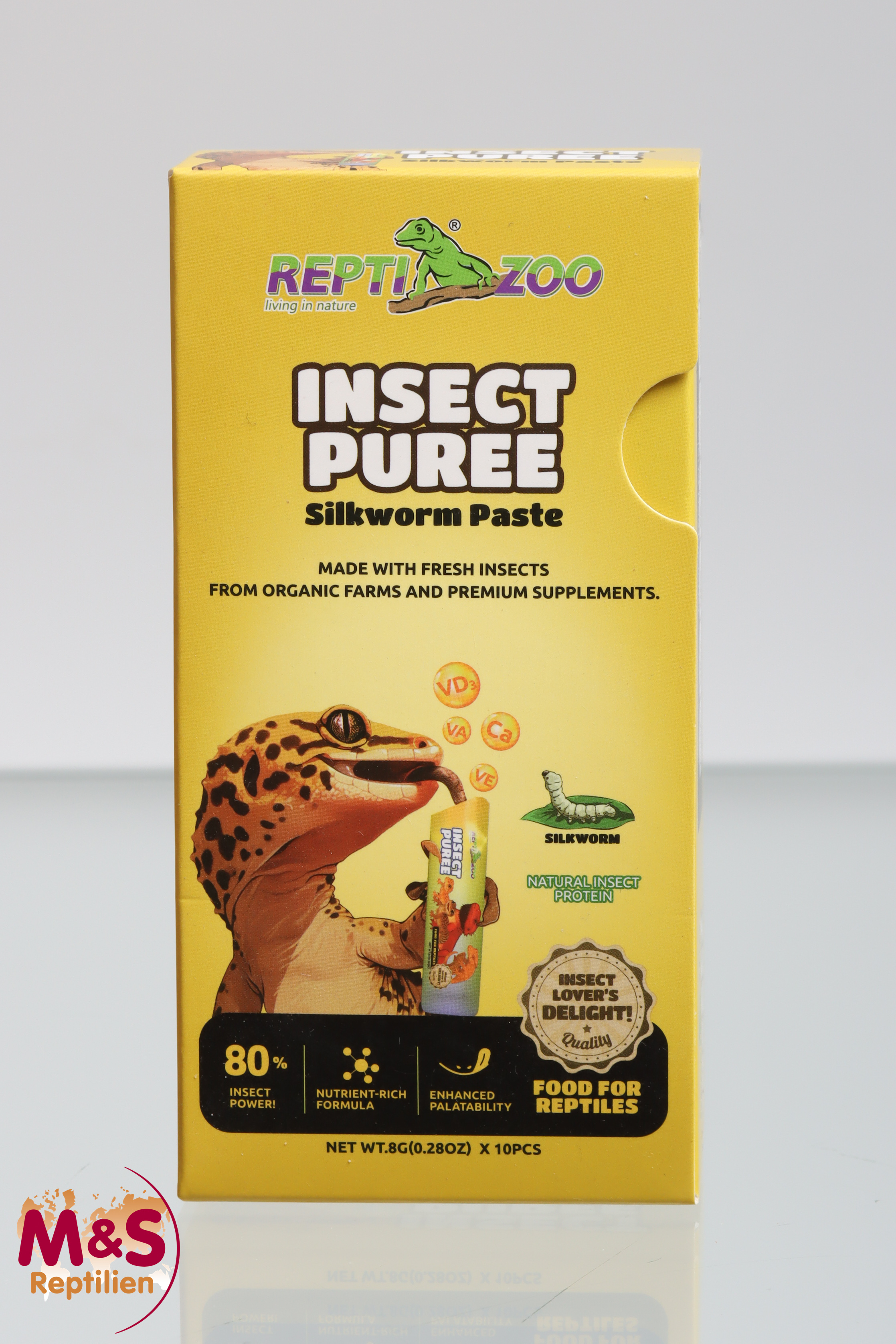 ReptiZoo Insect Puree - Seidenraupe Paste 80g ( 10x8g)  (HCP25)