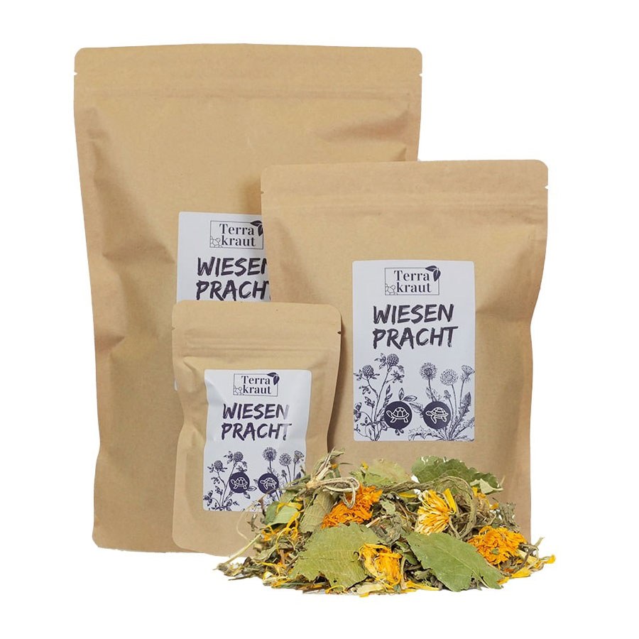 Terrakraut, Wiesenpracht, Futtermischung getrocknet (wählbare Größe)