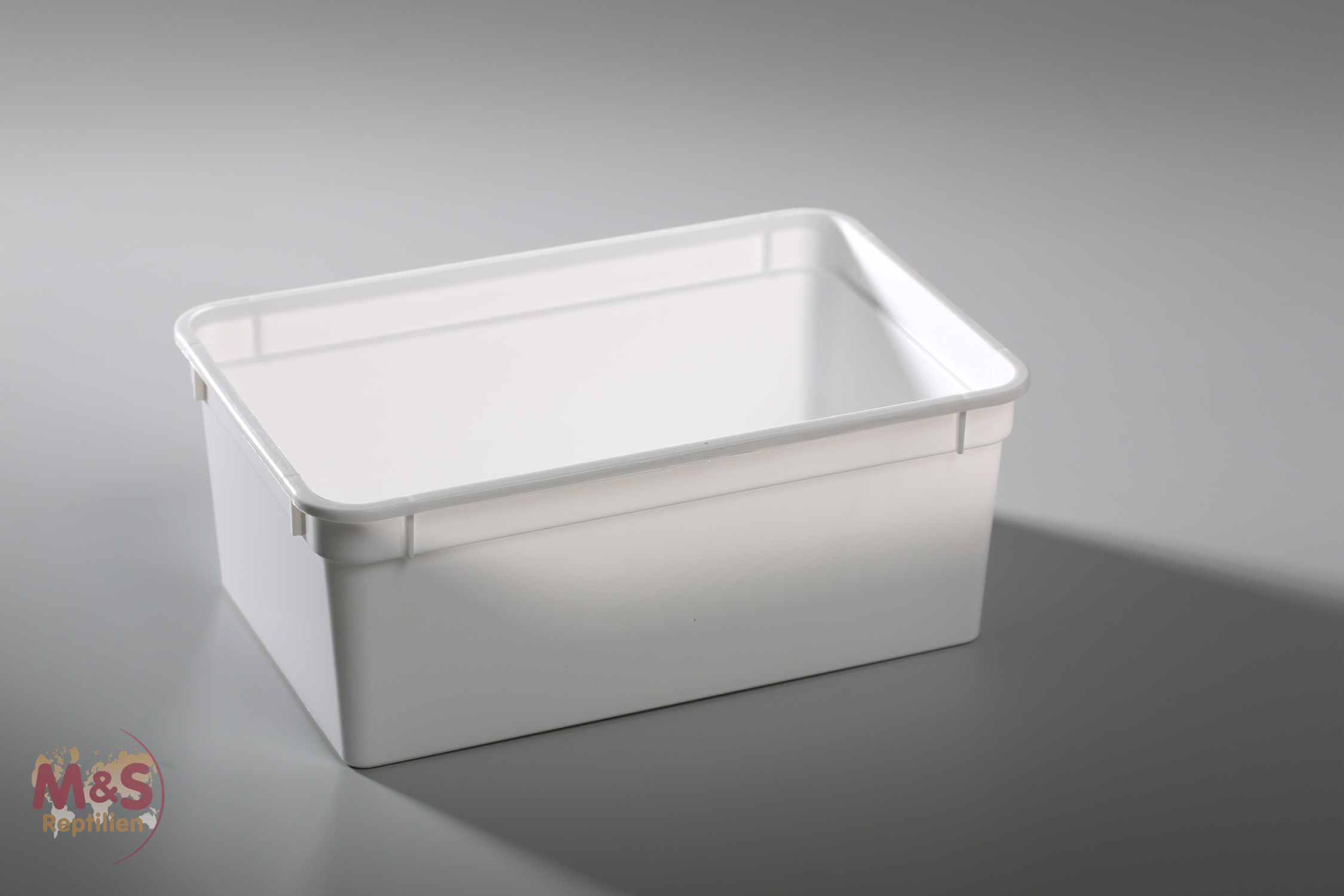 Kunststoffbox weiß, klein (18x12x7,5cm) ohne Deckel | klein | weiß | ohne Deckel