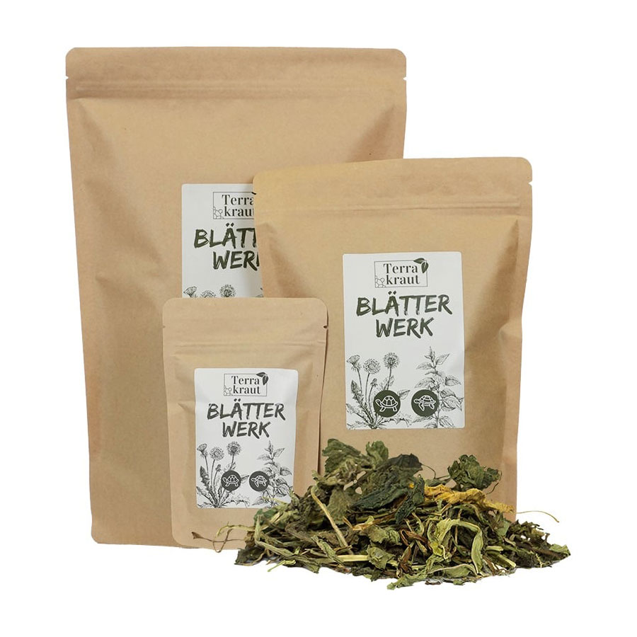 Terrakraut, Blätterwerk, Futtermischung getrocknet (wählbare Größe)