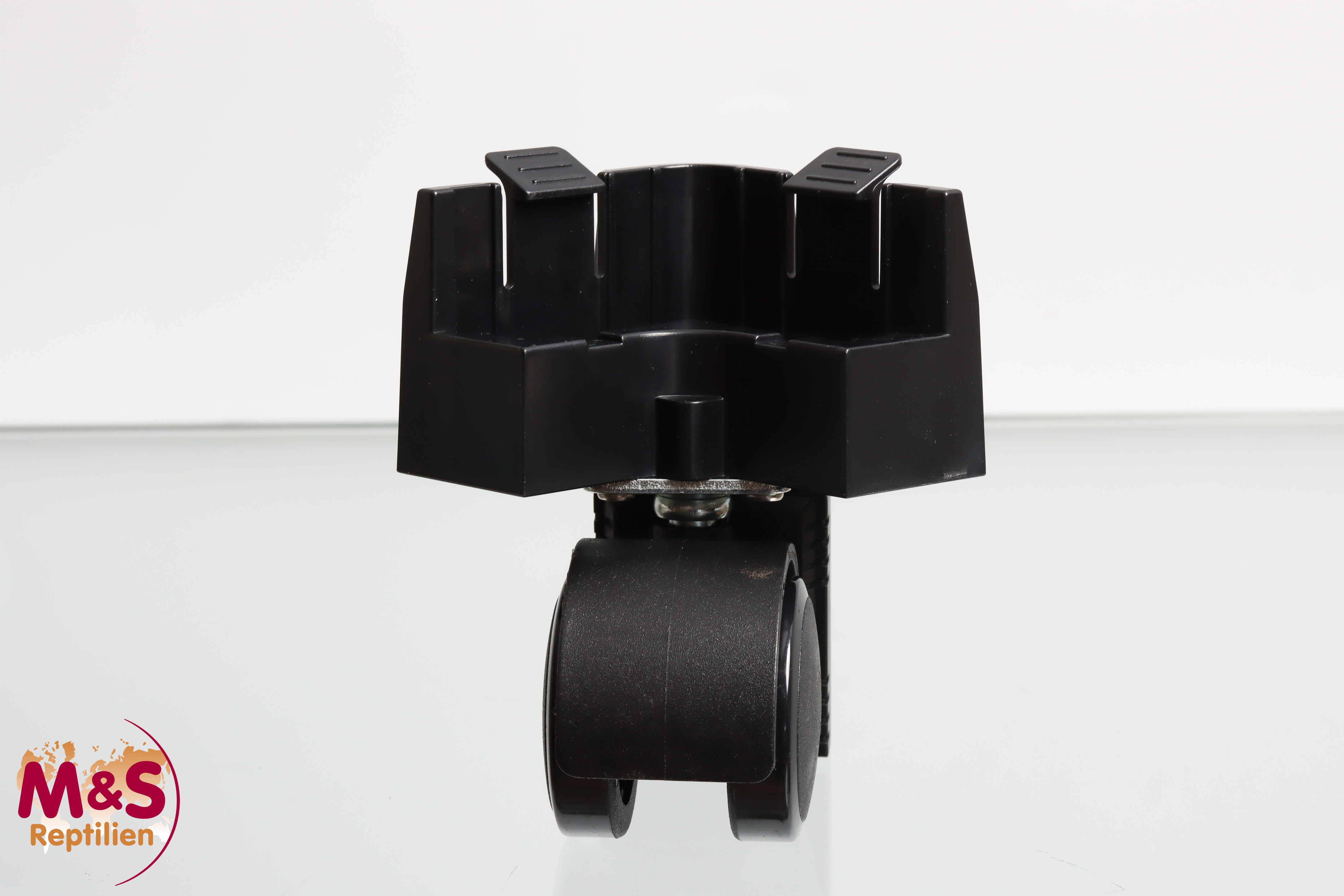 Räder für Kleintierterrarien der SP-Terrarienreihe weiß/schwarz - 4er Pack (RAS19N)