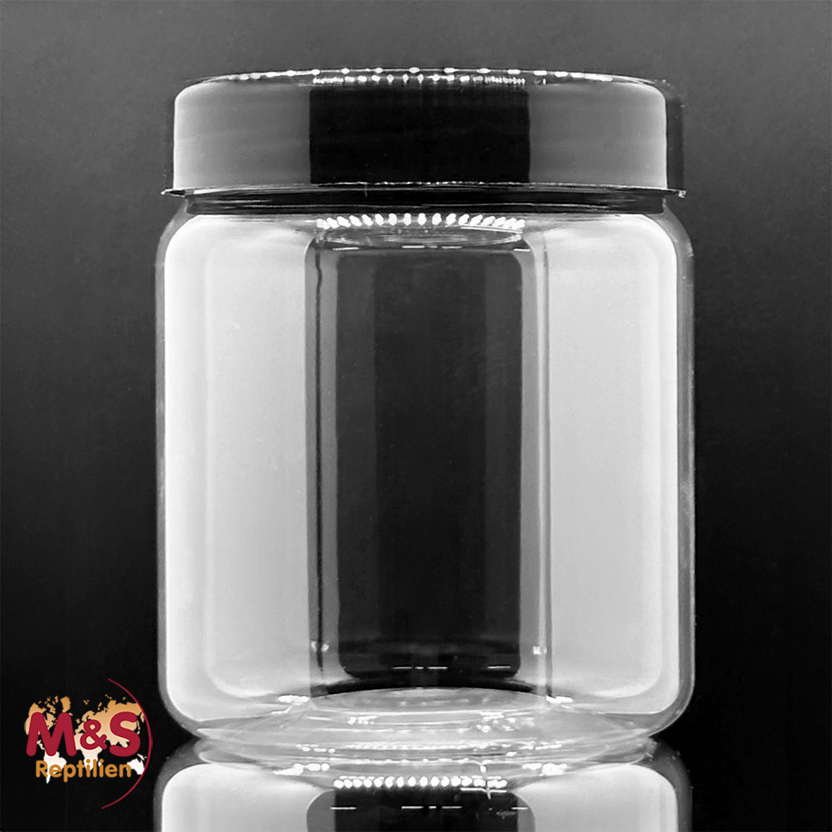 Klarsichtleerdose rund mit Schraubdeckel, 500 ml