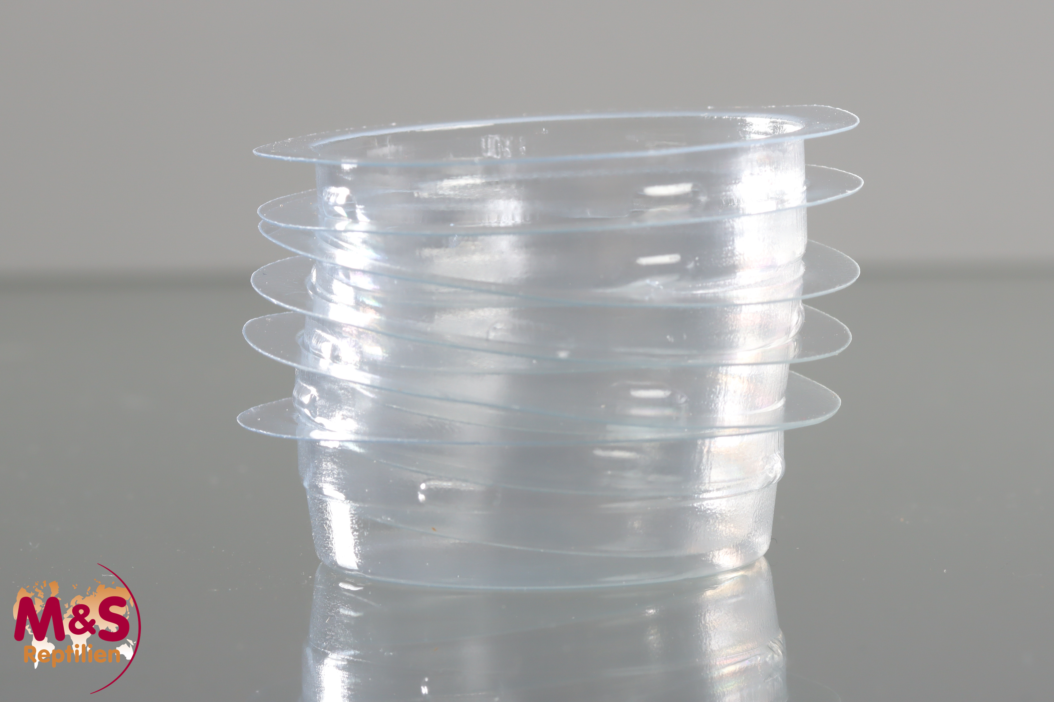 ReptiZoo Ersatzbecher KLAR Ø 50mm - passend für Reptizoo Futterhalter doppelt  (SX01-4)