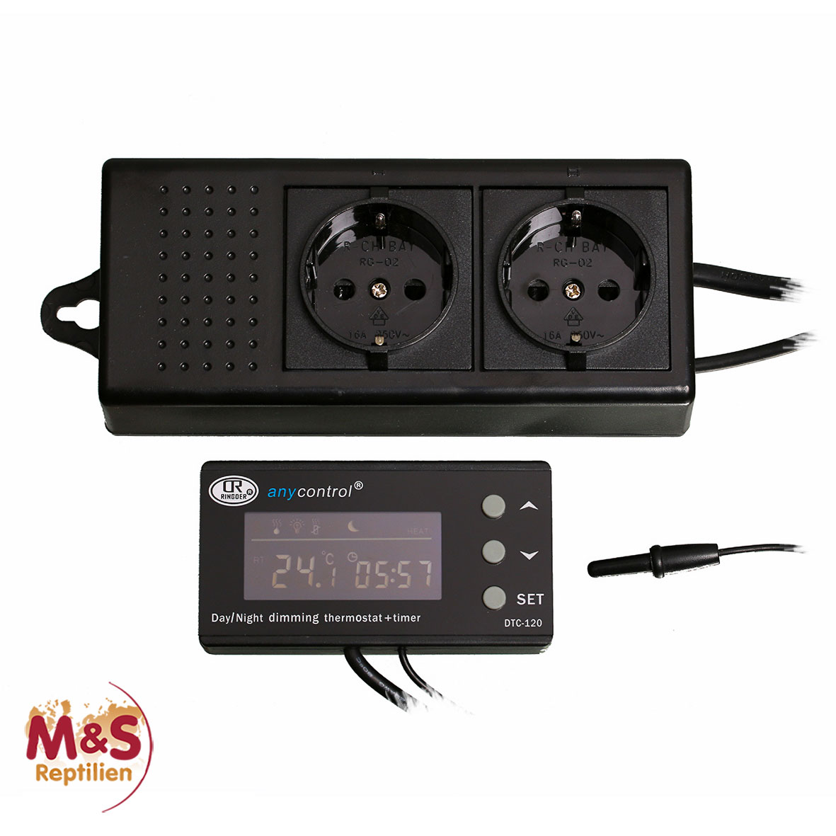 M&S Reptile Control V3 PRO (Thermostat  mit Dimmung + Zeitschaltuhr) WEEE  RegNr. 82392108