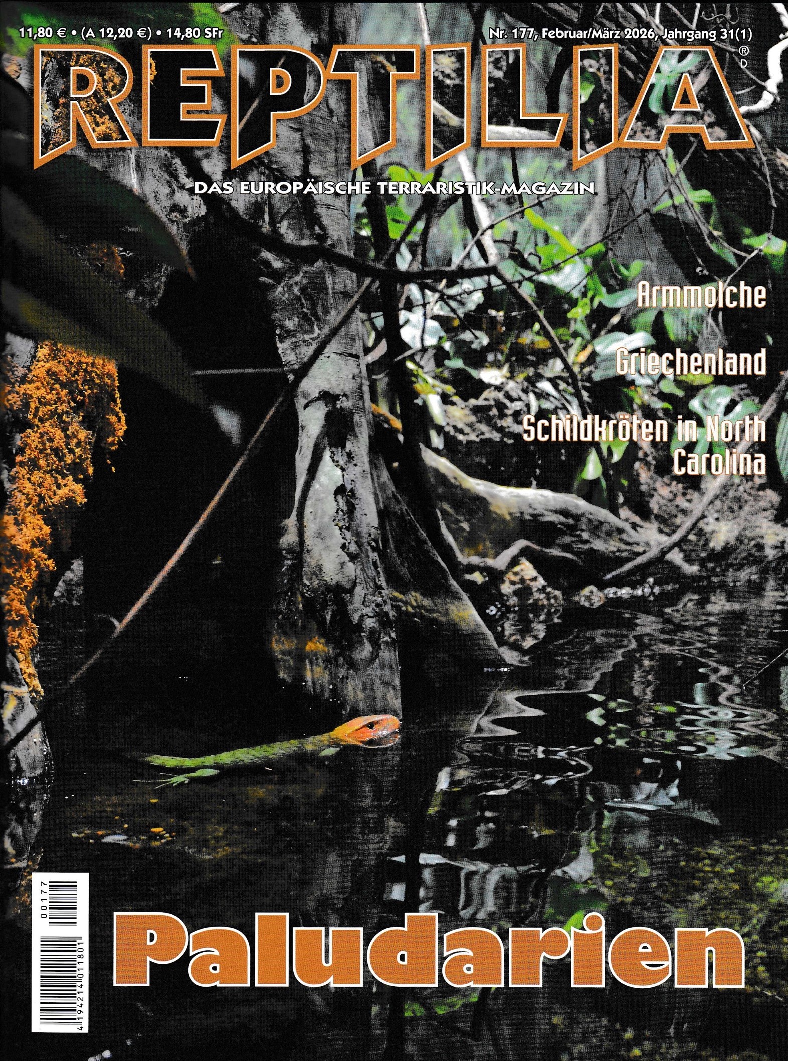Reptilia Nr. 177 Februar/März 2026 (aktuelles Heft-PALUDARIEN)