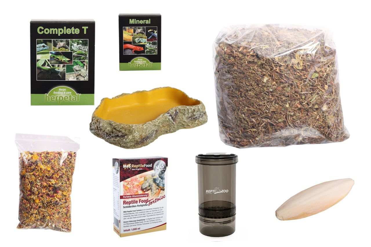 SCHILDKRÖTEN Ernährungsset inkl. Vitaminpräparate und Zubehör