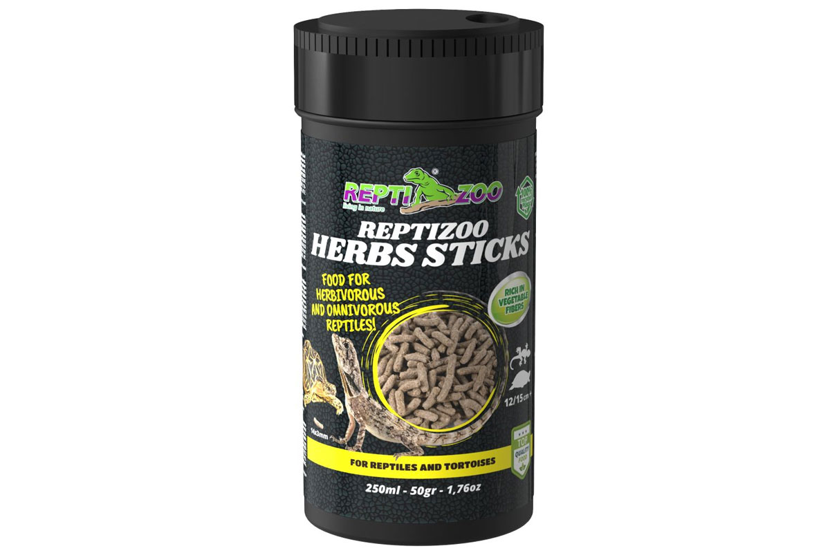 ReptiZoo Futterpellets für Landschildkröten (HERBS STICKS) (wählbare Größe) NHS01