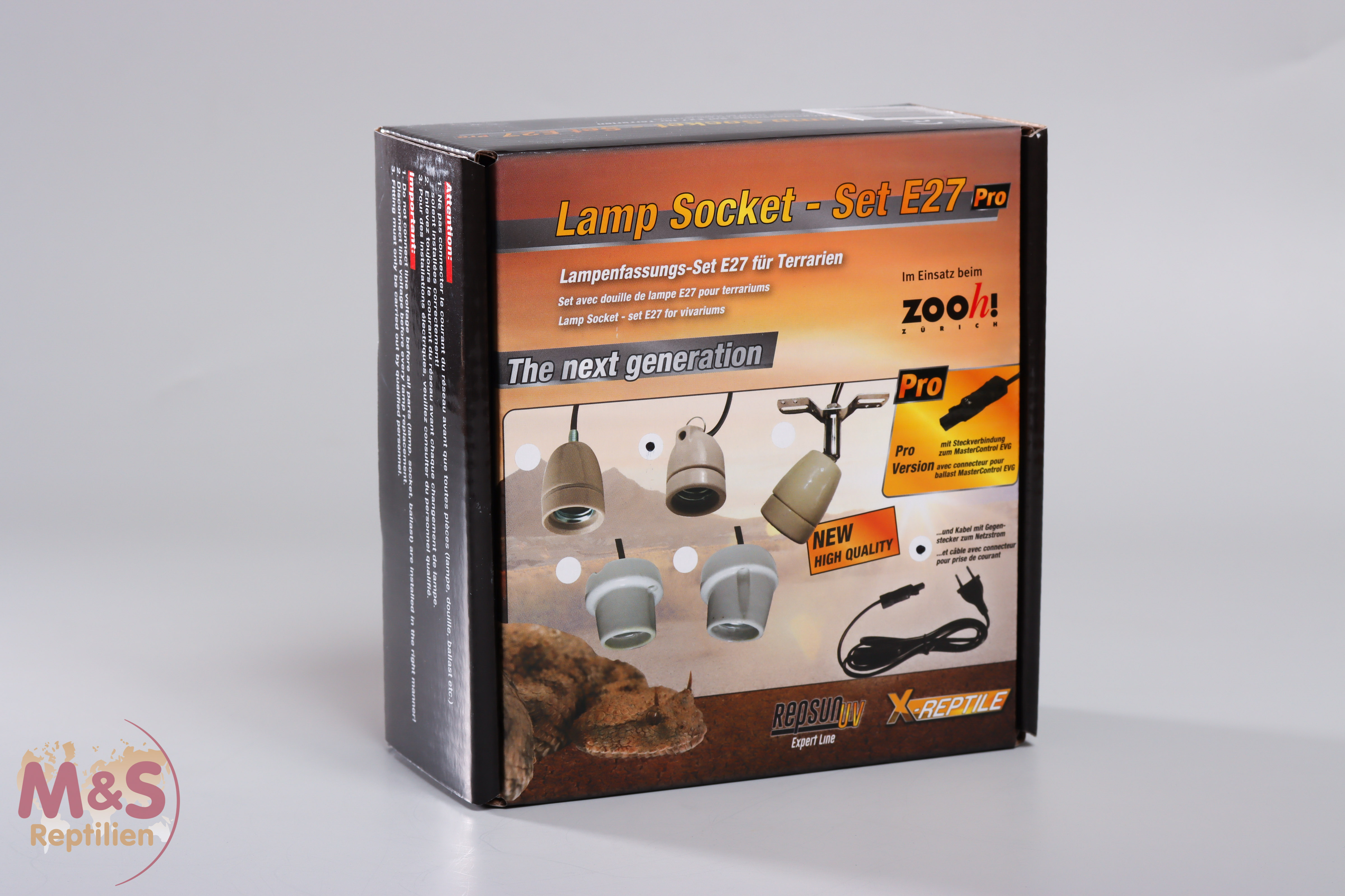 X-Reptile Keramikfassung PRO-RUND/HÄNGEN- fertig montiert mit Steckverbindung ans EVG