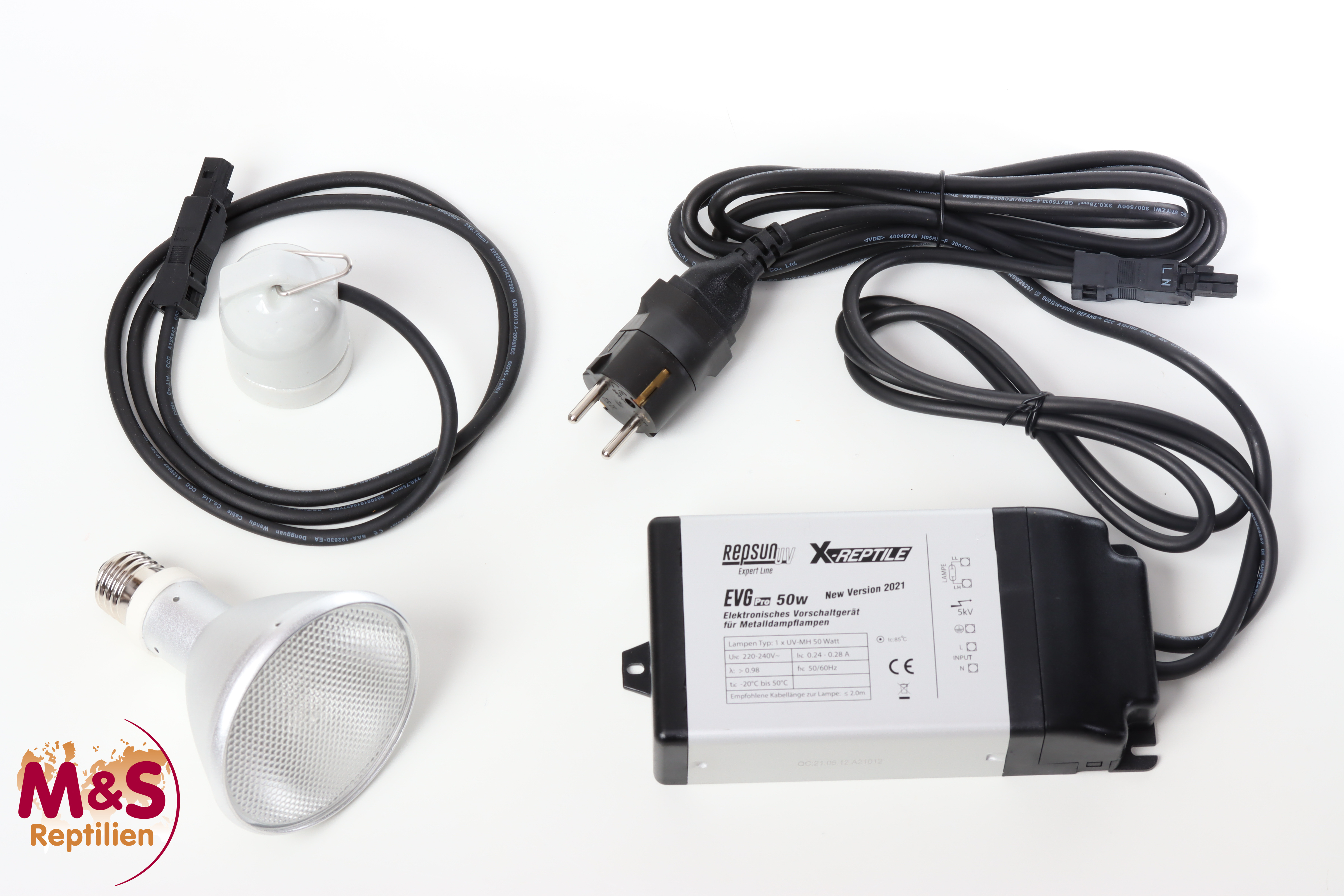 X-Reptile 150 Watt HID- / UV-Set (Lampe, Vorschaltgerät & Fassung zum Aufhängen)
