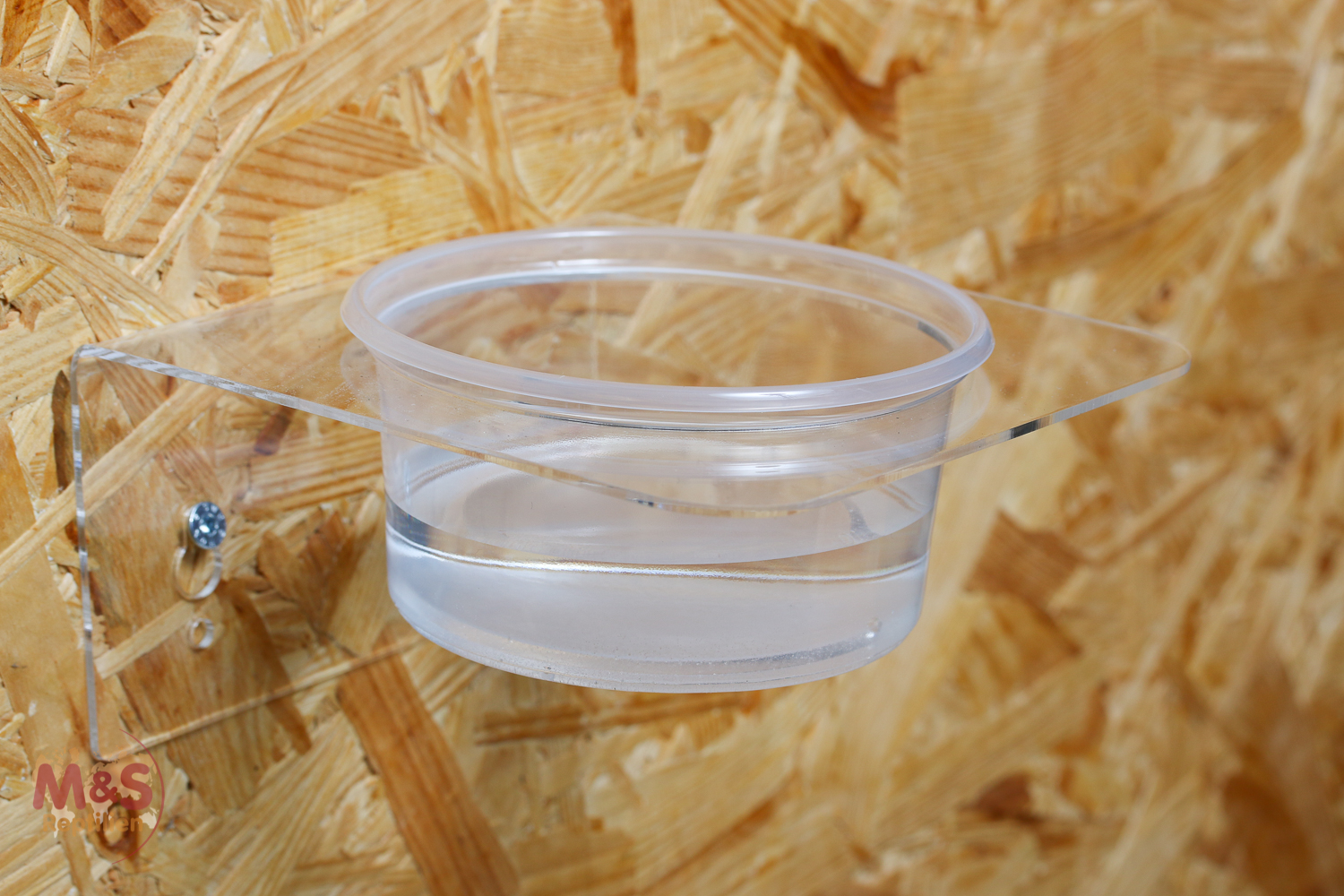 Futterhalter inkl. Einwegbecher large,  Ø Becher ca.10,5 cm (geeignet für Wasser-und Futterschalen)