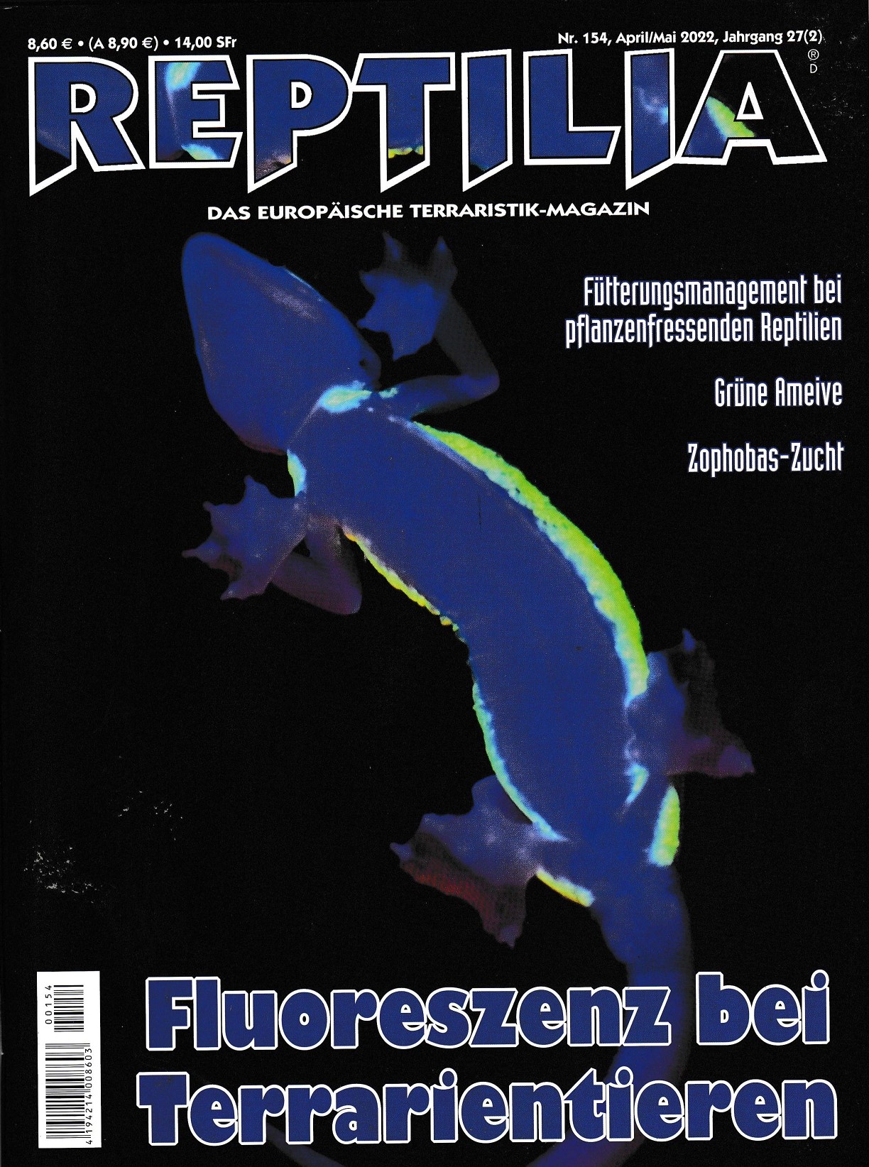 Reptilia Nr.154  April/Mai 2023 (Fluoreszenz b. Terrarientieren)
