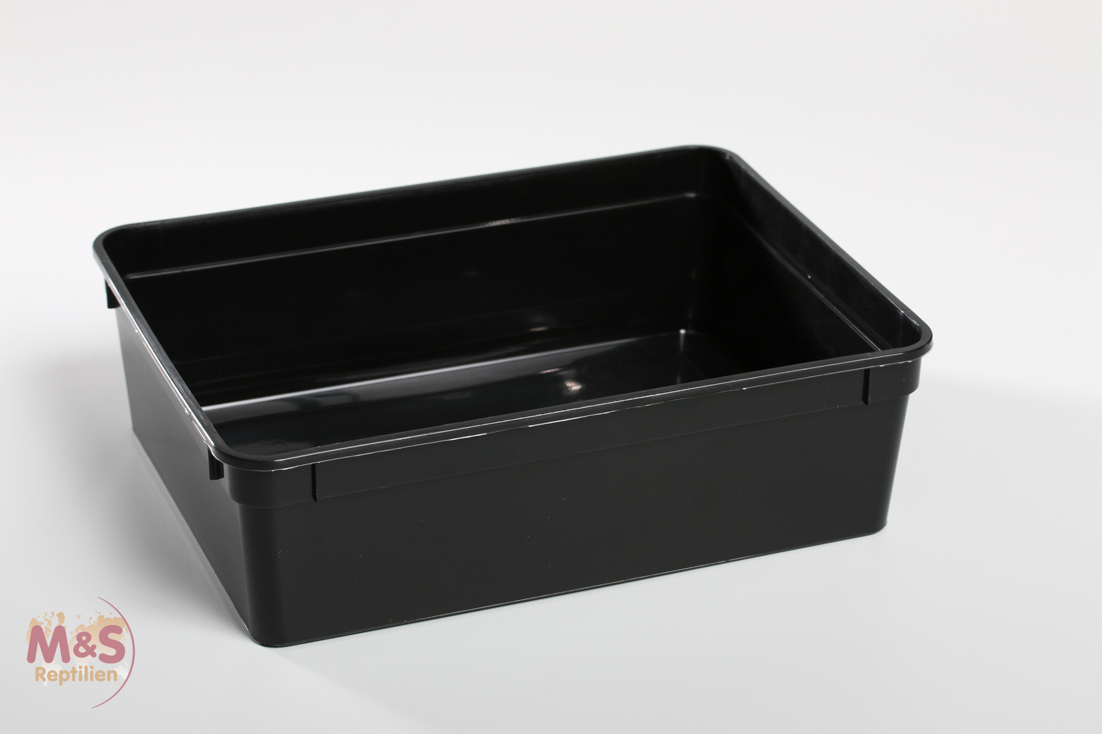 Kunststoffbox schwarz, groß (24x18x7,5cm) ohne Deckel | groß | schwarz | ohne Deckel