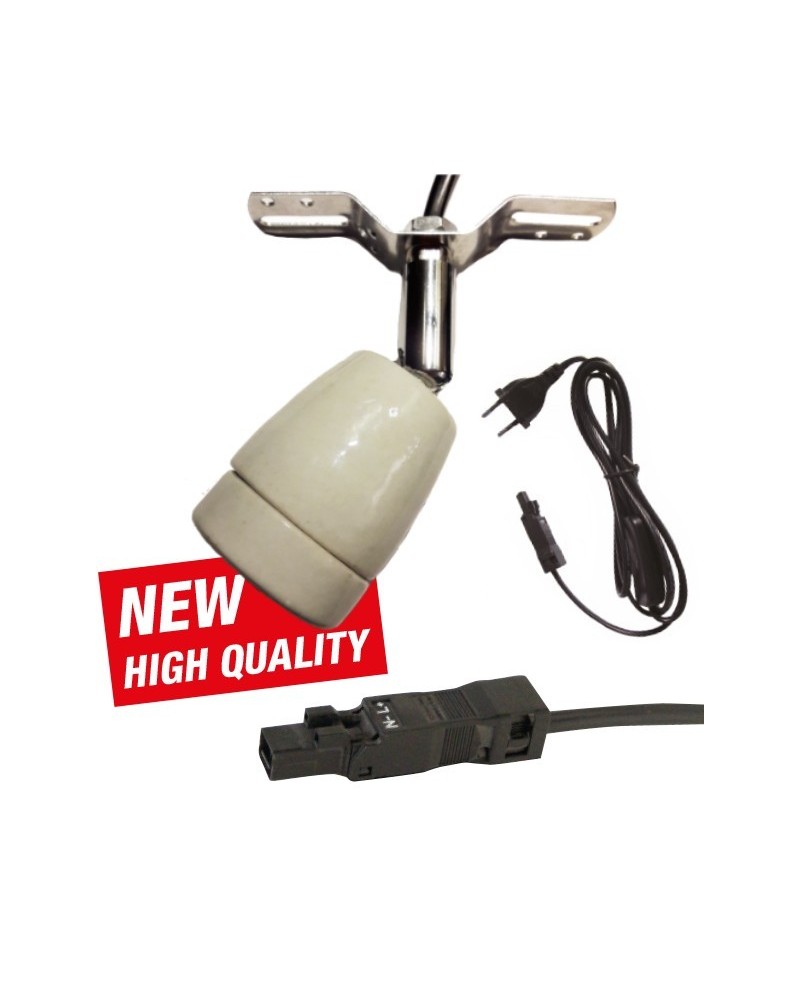 X-Reptile Keramikfassung PRO-WINKEL/GELENK- fertig montiert mit Steckverbindung ans EVG