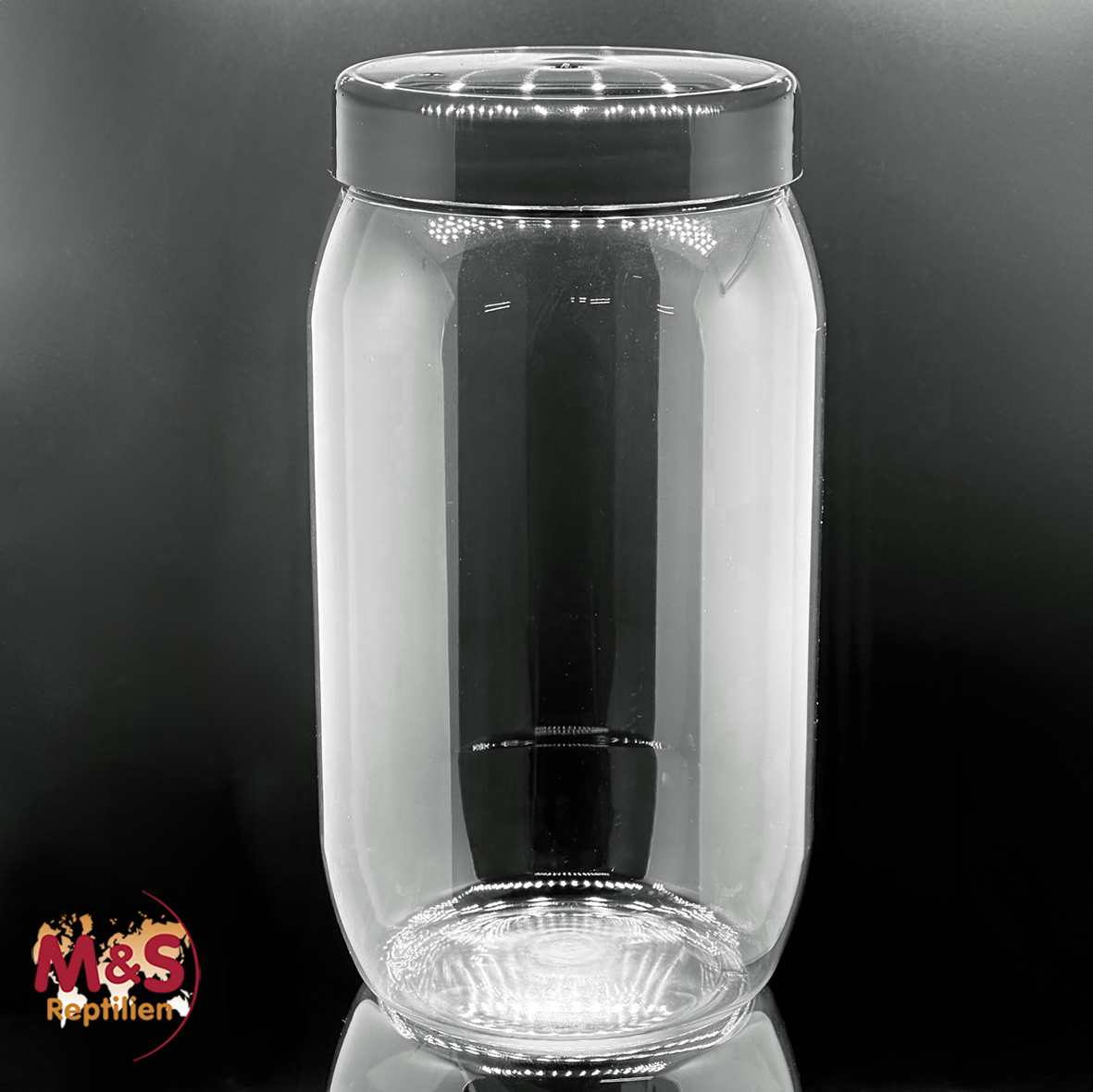 Klarsichtleerdose rund mit Schraubdeckel, 1000 ml