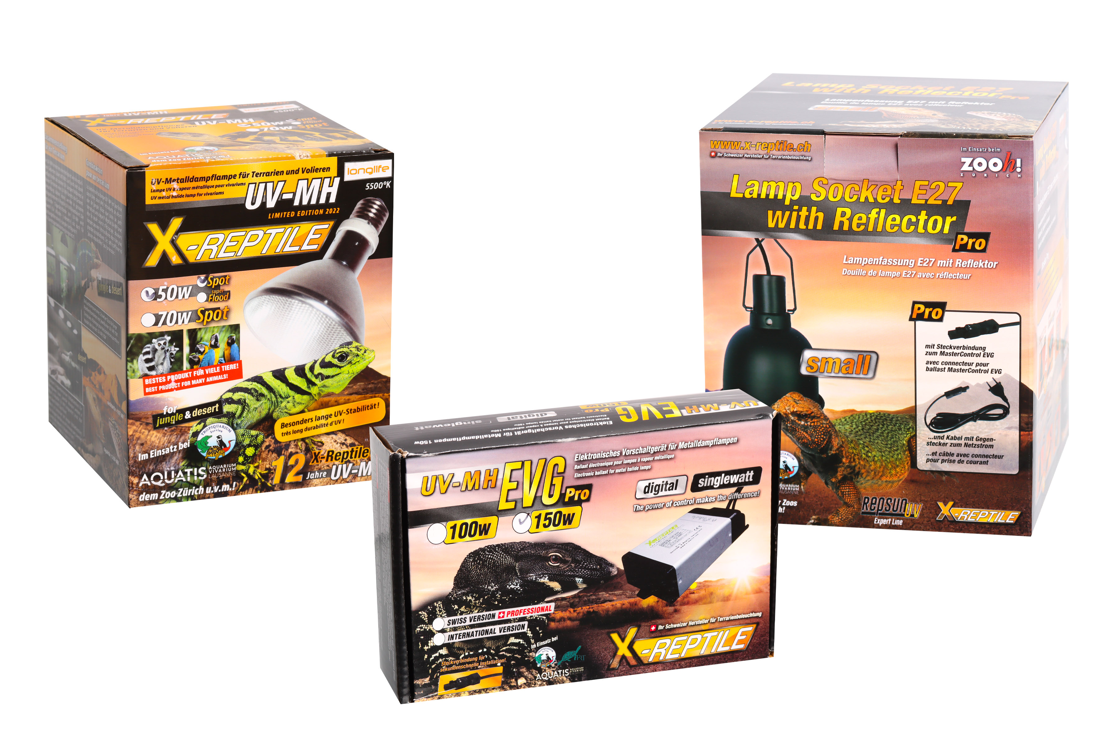 X-Reptile 50 Watt Set (Lampe + Vorschaltgerät + Lampenfassung PRO small )