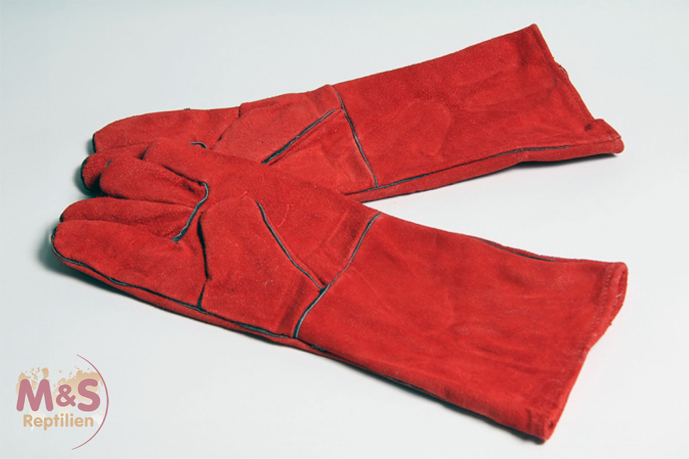 Schutzhandschuhe Leder, rot