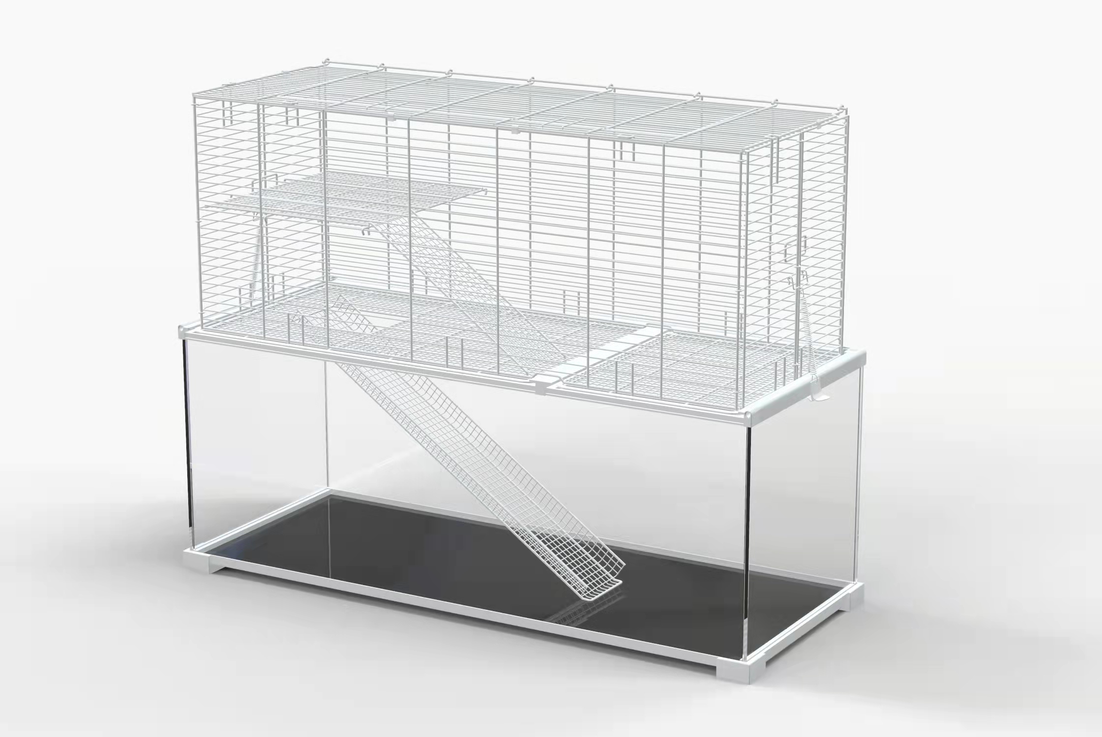 Kleintierterrarium / Kleintierkäfig "easyclean" KIT 50x 30x 50cm  (RAK08WST)
