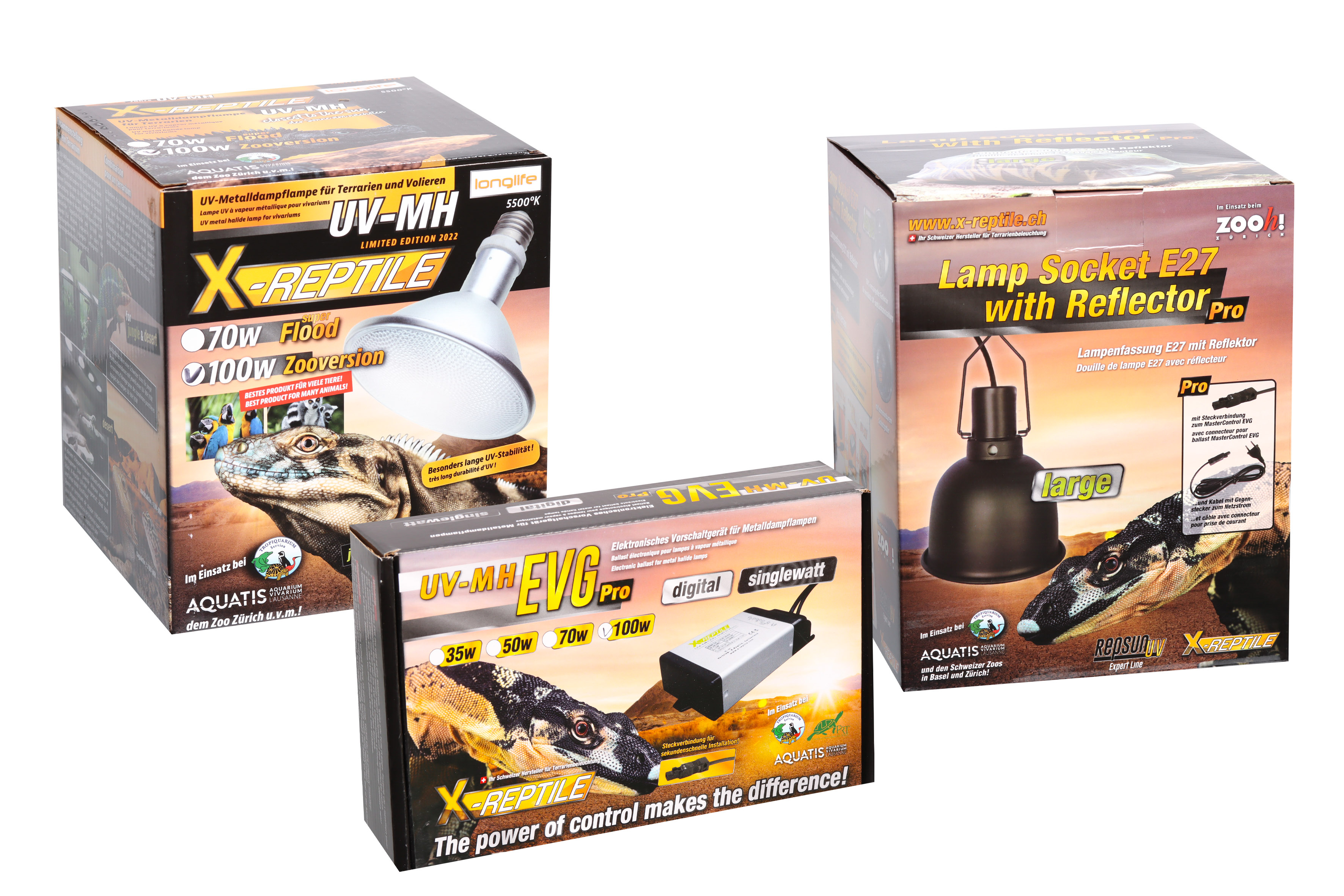 X-Reptile 100 Watt Set (Lampe + Vorschaltgerät +  Lampenfassung)