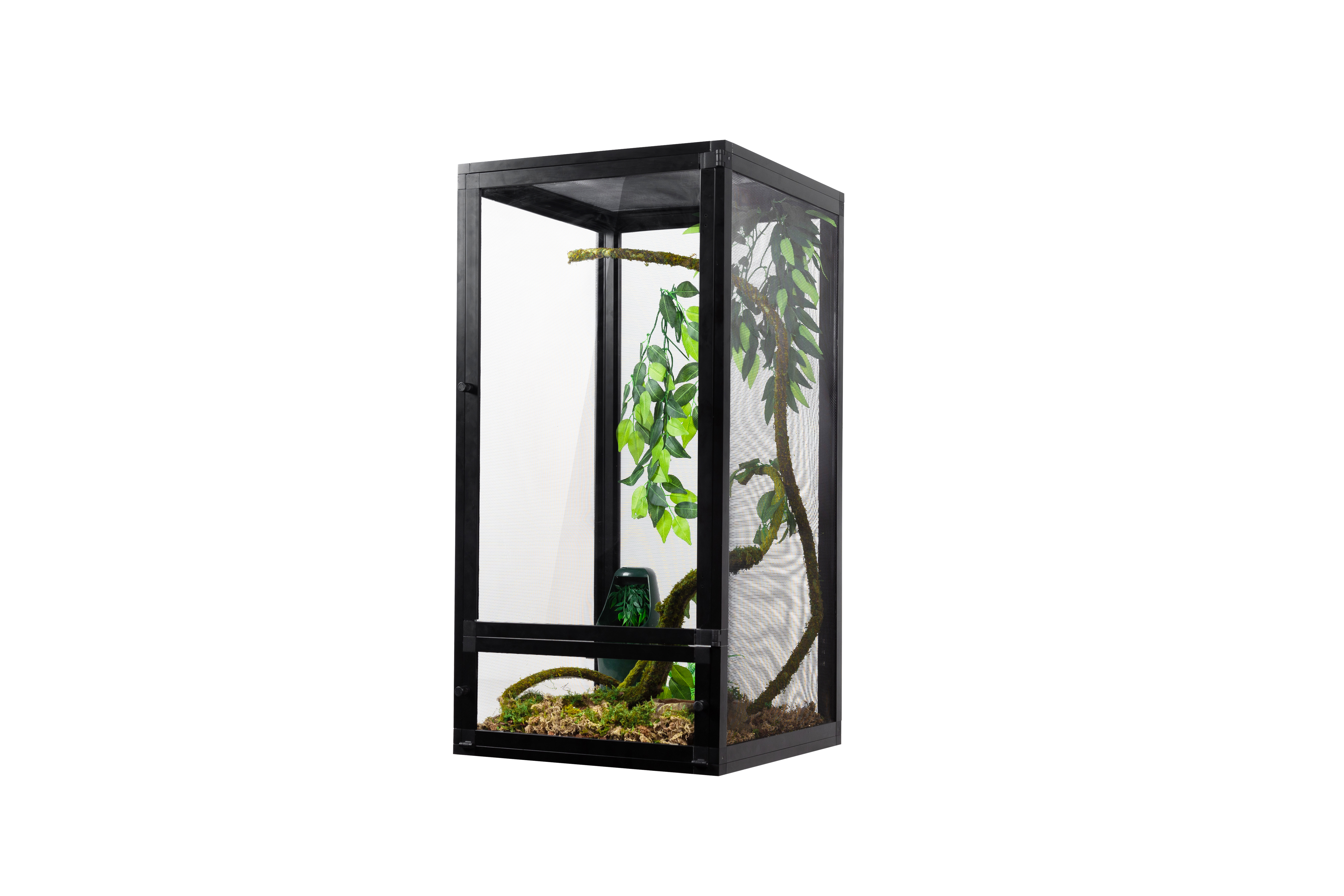 ReptiZoo Deluxe Gaze-Terrarium (PAC454590), mit Schwenktür, faltbar, 45x45x90cm